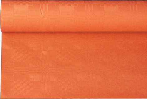 12 Rollen Papiertischtuch mit Damastprägung 6 m x 1,2 m nektarine