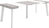 thumbnail of Ausziehbarer Konsolentisch, 222x90x73cm, Für 10 Personen, Holzbeine, Moderner Stil, Weiß und Zementgrau _ 307_21