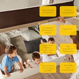 thumbnail of Canapé Abatible Descansin | 105x190 cm | Blanco | Con Subida A Domicilio | Reforzado | Gran Almacenaje