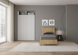 thumbnail of Letto Singolo contenitore 80x190 testata inclinata quercia Demas