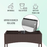 thumbnail of Arreditaly Set Di Mobili da Giardino Salotto Salottino in Rattan 4 Posti Tavolino E Ripiano In Vetro 2 Poltrone e Divano 2 Posti Per Giardino Brown