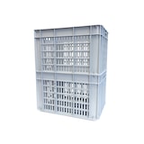 thumbnail of GILAC Caisse ajourée avec poignées GILAC empilable 500 x 400 x 330 mm - 48 L - gris - Gris G190551