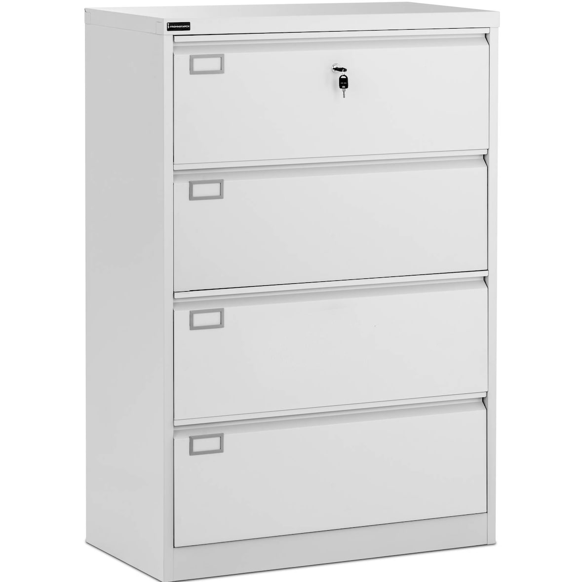 Fromm & Starck Cassettiera per ufficio in metallo con chiave - 132 cm - 4 cassetti