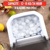 thumbnail of Máquina de Gelo 112W Ciclos de 9 Cubos de Gelo 10 a 12 min 2 Tamanhos ALPINA Tampa Transparente