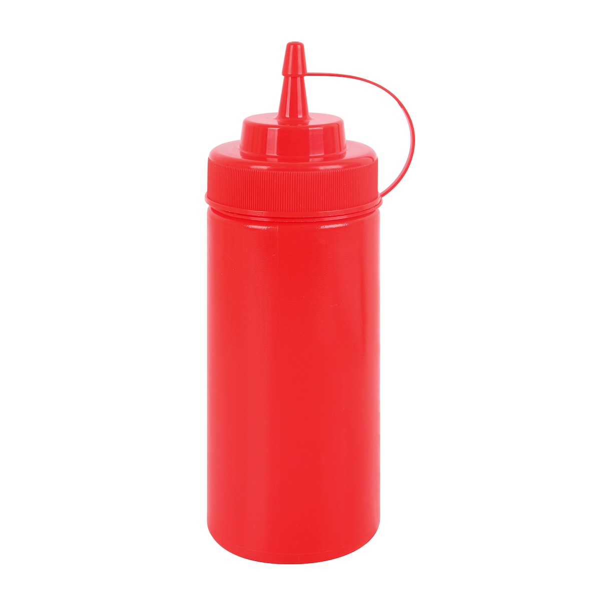 METRO PROFESSIONAL Quetschflasche, Polyethylen/Polypropylen,, Ø 7 x 20 cm, 0.49 L, mit Verschlusskappe, rot, 4 Stück