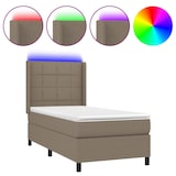thumbnail of vidaXL Boxspringbett mit Matratze & LED Taupe 90x190 cm Stoff