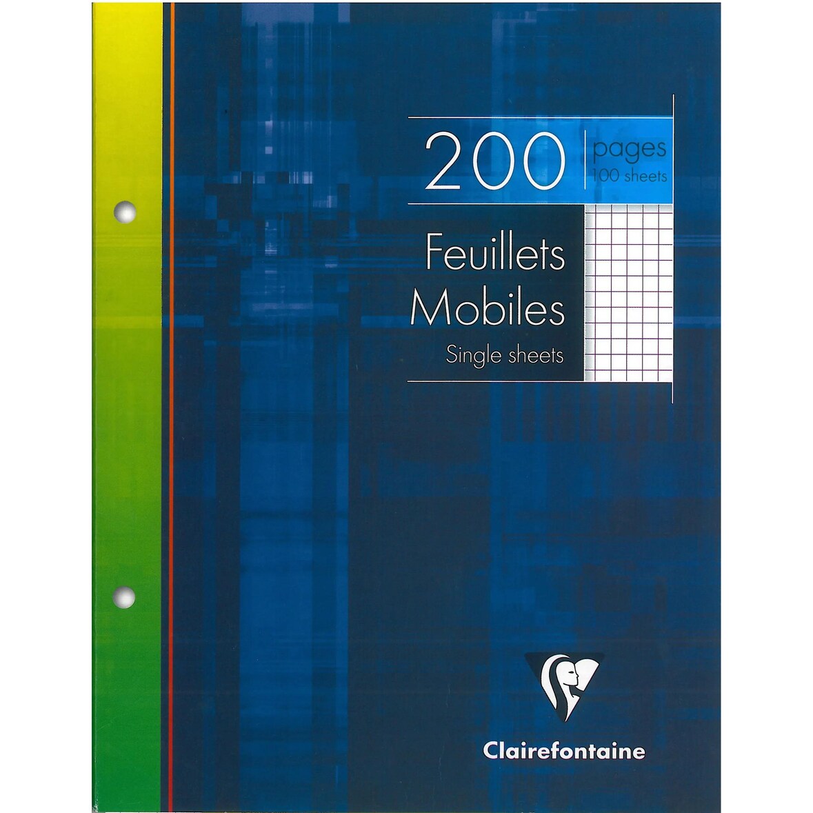 Clairefontaine 5x Ringbucheinlagen 17x22 cm, Packung mit 100 Blatt 90g, 2-fach gelocht, kariert 5/5 - 1352C