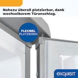 thumbnail of Exquisit Kühlschrank ohne Gefrierfach, EEK: C, 118 Liter, 4-Sterne-Gefrierfach, Gemüseschublade, Türanschlag wechselbar, KS16-4-HE-040C inoxlook
