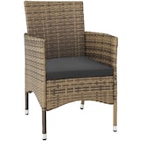 thumbnail of tectake Lot de 2 fauteuils de jardin en rotin avec 2 sets de housses - marron naturel/gris foncé - 404552