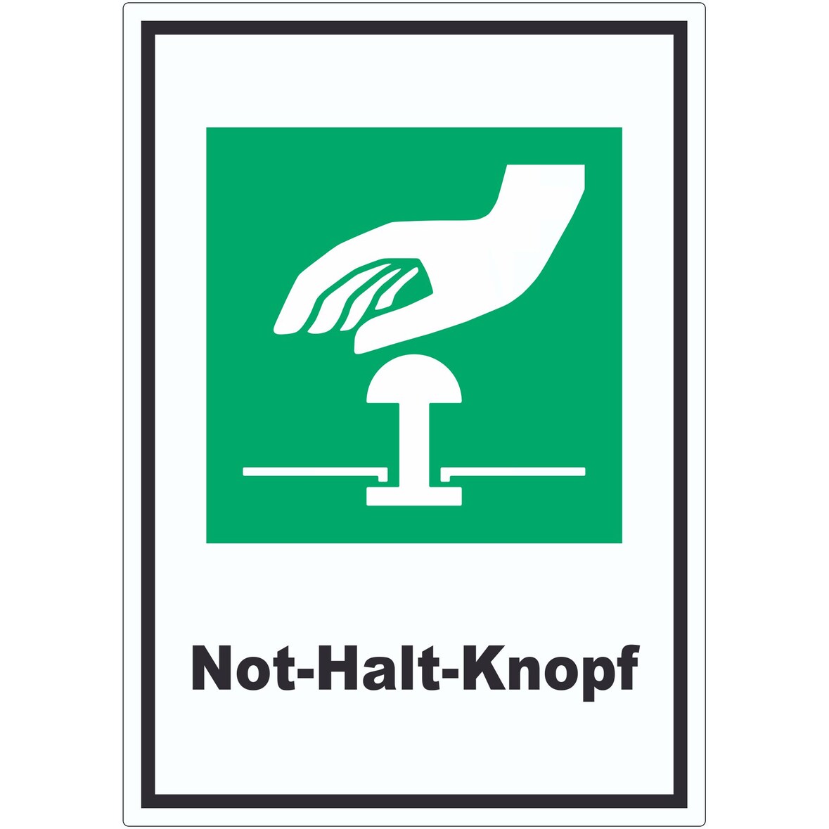 Not-Halt-Knopf Aufkleber A0 (841x1189mm)