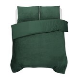 thumbnail of DoubleDry Dekbedovertrek Teddy Fleece - Eenpersoons 140x220 cm + 1 Kussensloop - Zacht & Huidvriendelijk - Groen