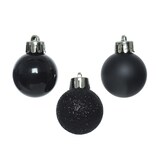 thumbnail of Christbaumkugel Weihnachtskugel bruchfest glänzend matt schwarz 14 Stk