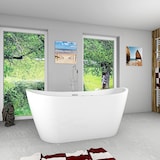 thumbnail of freistehende Badewanne Wanne F23 180cm Whirlpool Luft & Wasser mit Armatur AF04