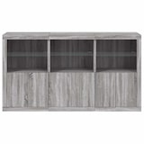 thumbnail of vidaXL Sideboard mit LED-Leuchten Grau Sonoma 181,5x37x100 cm