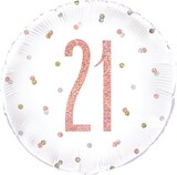 thumbnail of Folienballon roségold Zahl 21