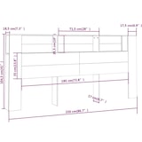 thumbnail of vidaXL Kopfteil mit Ablagen Sonoma-Eiche 220x18,5x104,5 cm