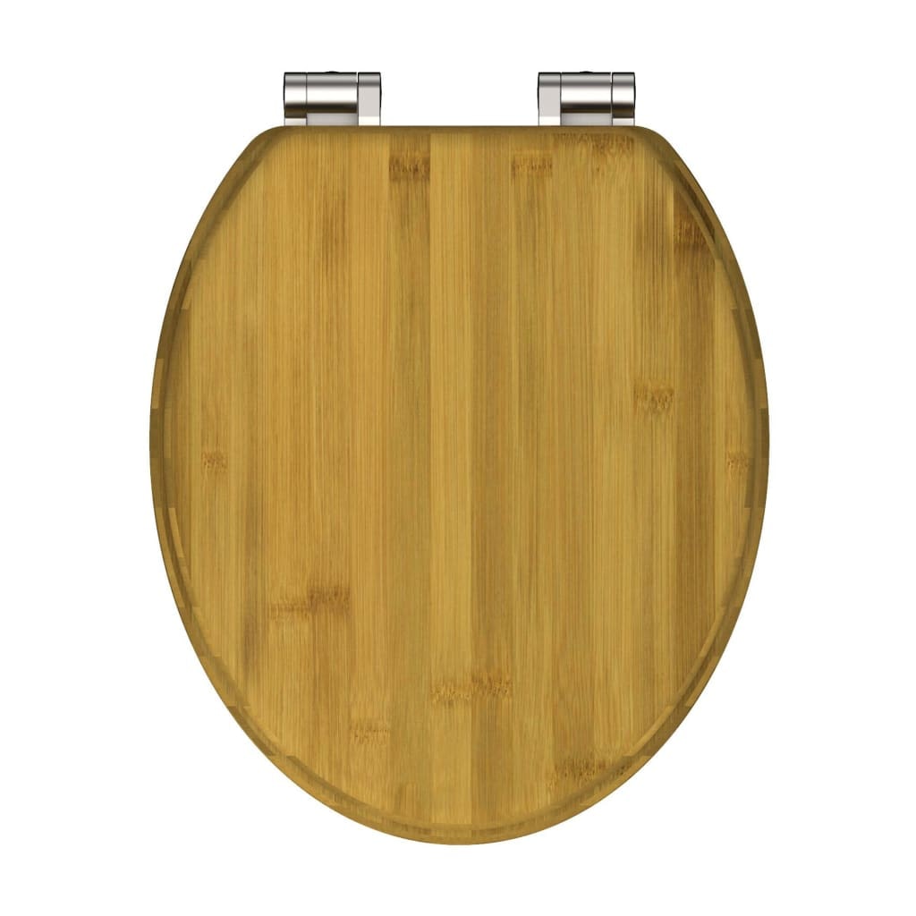 WC Sitz BAMBUS, massiver Toilettendeckel Holz, Klobrille, Toilettensitz aus nachhaltigem Rohstoff