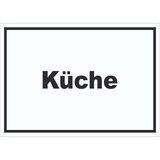 thumbnail of Küche Schild mit Text Kitchen cucina waagerecht A1 Rückseite selbstklebend