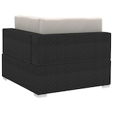 thumbnail of Ecksofas 2 Stk. mit Auflagen Poly Rattan Schwarz