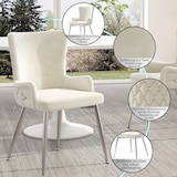 thumbnail of Merax Samt-Esszimmerstuhl(Set, 6 St), 6er-Set, Polsterstühle Küchenstühle luxuriöser Wohnzimmer-Schlafzimmer-Loungesessel , Beige