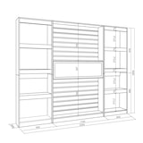 thumbnail of Librería estantería, 230x25x186cm, Salón - Comedor - Oficina, Chimenea eléctrica, Roble y negro _ 86_6