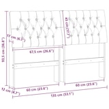 thumbnail of vidaXL Gepolstertes Kopfteil Dunkelgrau 135 cm Massives Kiefernholz