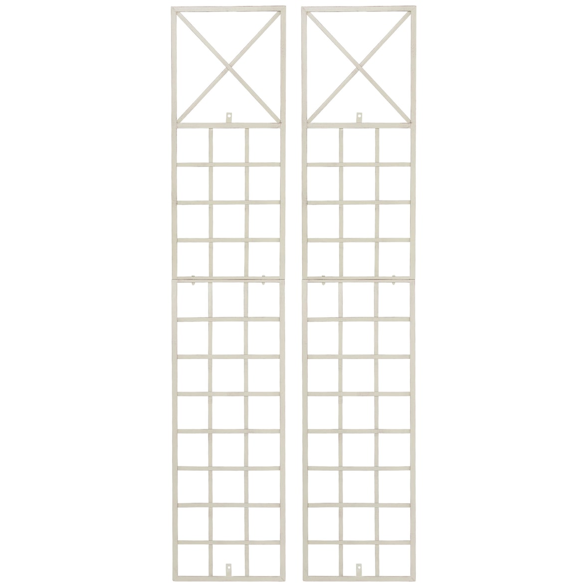 Conjunto de 2 treliças Trigo creme antigo