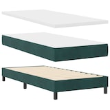 thumbnail of vidaXL Boxspringbett mit Kopfteil Dunkelgrün 90 x 200 cm Samt
