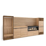 thumbnail of Aparador, 334x35x145cm, Dormitorio, habitación, Chimenea eléctrica XXL, Cómoda, Cajonera, Zapatero, Vestidor abierto, Roble _448_64
