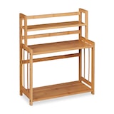 thumbnail of Relaxdays Gewürzregal Bambus, verstellbar, Küchenorganizer für Gewürze, platzsparend, 3 Etagen, HBT 50x41,5x18 cm, natur