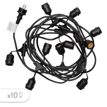 Lumisky Guirlanda conectável MAFY 10xE27 6M PVC Preto