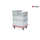 thumbnail of PROREGAL 2x Eurobehälter mit geschlossenem Griff | HxBxT 42x40x60cm | 70 Liter | Grau | Eurobox, Transportbox, Transportbehälter