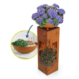 thumbnail of Hoberg LED Pflanzsäule "Schmetterling" in 3D Rost-Optik - 19 x 19 x 72 cm