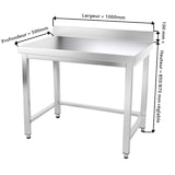 thumbnail of Piano di lavoro 1000 x 500 mm in acciaio inox con rinforzo PREMIUM / GOLDINOX. GOLDINOX