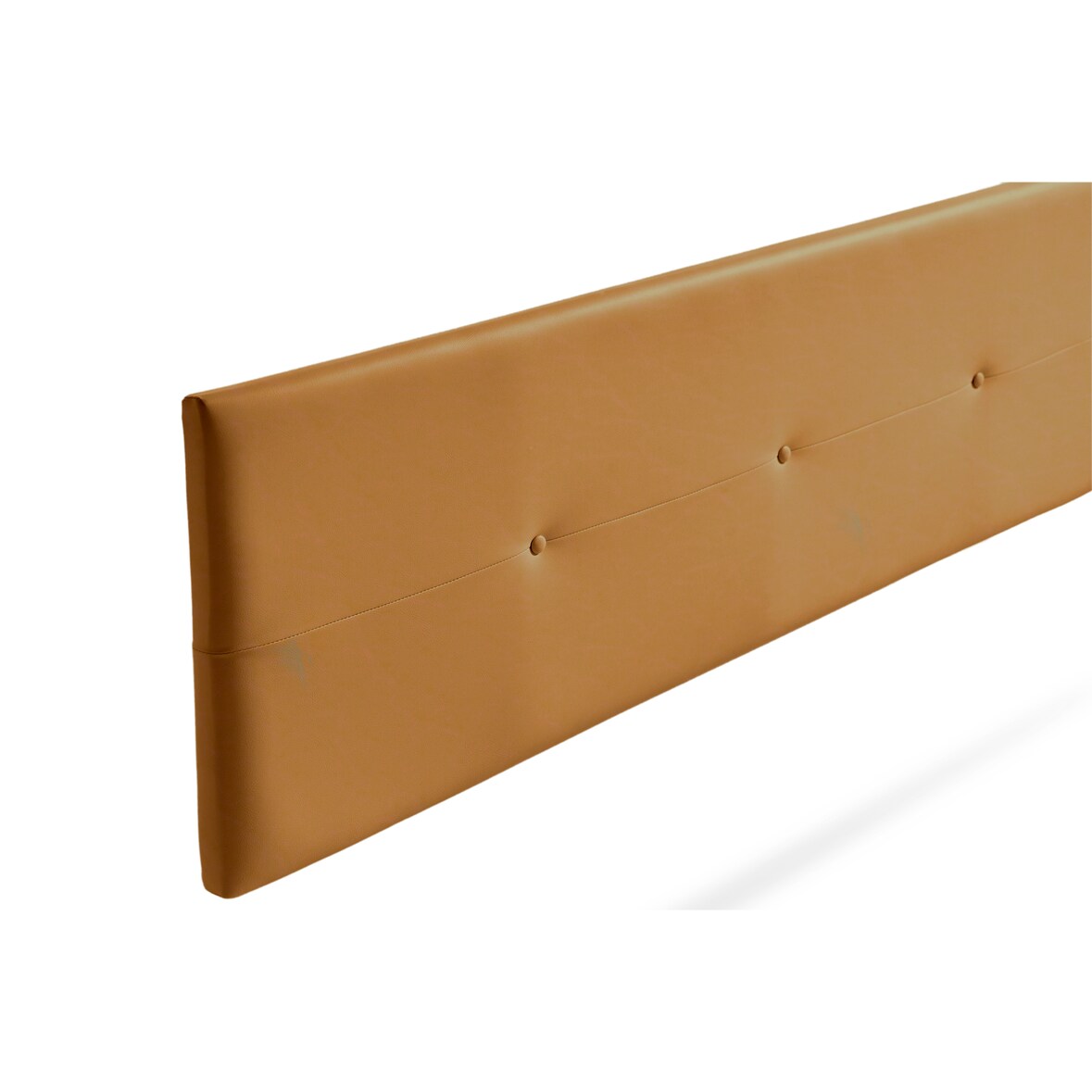 Testiera Imbottita NAPOLI Similpelle 160x50x5 cm - Marrone chiaro - Moonia