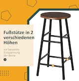 thumbnail of Bartisch Set 3 teilig 80x50x90 cm mit 2 Barhockern und Ablagefach Industrie Design Schwarz Metall MDF platzsparend