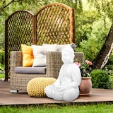 thumbnail of Relaxdays Buddha Figur sitzend, 70 cm hoch, XL Garten Dekofigur, wetterfest & frostsicher, Dekoskulptur Wohnzimmer, weiß