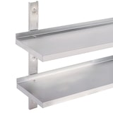 thumbnail of Romux® Étagère Murale Double Réglable en Acier Inoxydable 1000x300x660 mm | Étagère de Cuisine Murale | Étagère Murale en Inox