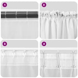 thumbnail of vidaXL Voile Vorhänge mit Stangentaschen 2 Stk. Weinrot