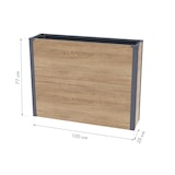 thumbnail of Westmann Talus XL - Metalen Plantenbak met bodem 100x25x77 cm - Houtlook