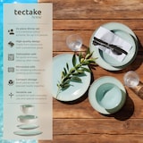 thumbnail of tectake Geschirrset Mare aus Steingut, für 6 Personen, 24 teilig, Mint