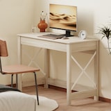 thumbnail of HOMCOM mesa escritorio estilo moderno escritorio fácil de montar mesa de ordenador para oficina dormitorio estudio 105x50x76 cm natural