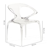 thumbnail of Lot de 2 chaises en polycarbonate, solides et légères, monobloc, design contemporain et raffiné, pour séjour et bureaux, intérieur – ASTRA/Marron