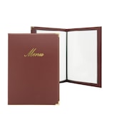 thumbnail of Securit® Capa de Menu A4 "Classic" - Bordeaux - Pele sintética - 4 vistas
