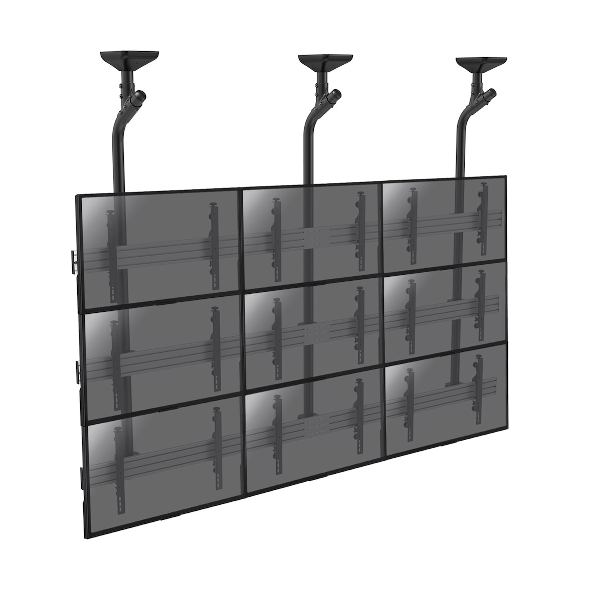 KIMEX - Video wall plafondbeugel voor 9 TV-schermen 50''-55''