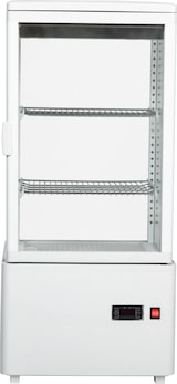 thumbnail of Vertikale Getränkekühlvitrine schwarz 58 Liter 4-seitig verglast weiß +2/+10 °C – +30/+90 °C 44,7x40x81,9h cm280 lt