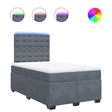thumbnail of vidaXL Boxspringbett mit Matratze Dunkelgrau 120x200 cm Samt