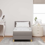 thumbnail of vidaXL Boxspringbett mit Kissen mit Kopfteil Taupe 200 x 80 cm Stoff
