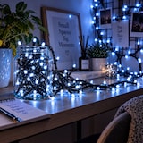thumbnail of WellHome - Weihnachtsbeleuchtung mit 1000 kaltweißen LEDs und 8 Lichtsets - 20m lang