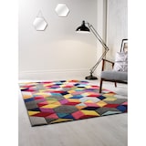 thumbnail of Vielseitiger Wohnzimmer-Teppich `Meon Tom`, Farbenfrohes Design. 80x150 cm | Kadima Design